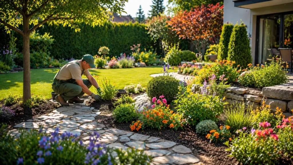 Garten gestalten – Professionelle Gartengestaltung mit Blumen und Rasen
