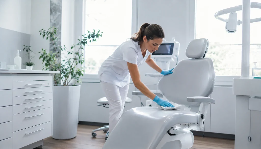 Praxisreinigung mit Hygiene-Standard im Behandlungsraum
